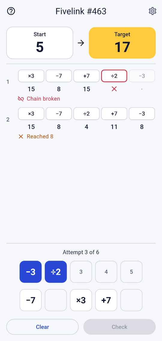 Fivelink screenshot: Game